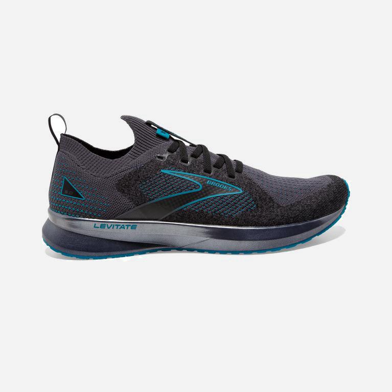 Brooks Levitate Stealthfit 5 Energy Return Hardloopschoenen voor Heren Zwart /Grijs/Koraal/DonkerTur